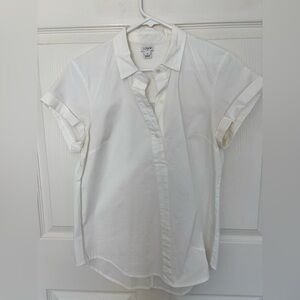 J. Crew Factory Classic White Polo Poplin Shirt